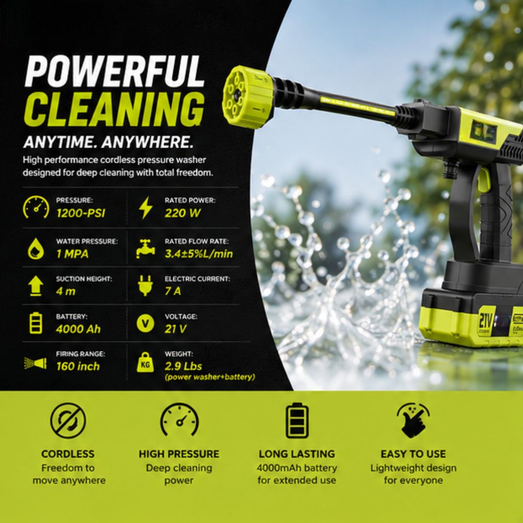 PowerSpray™ - Cordless Jet Washer
