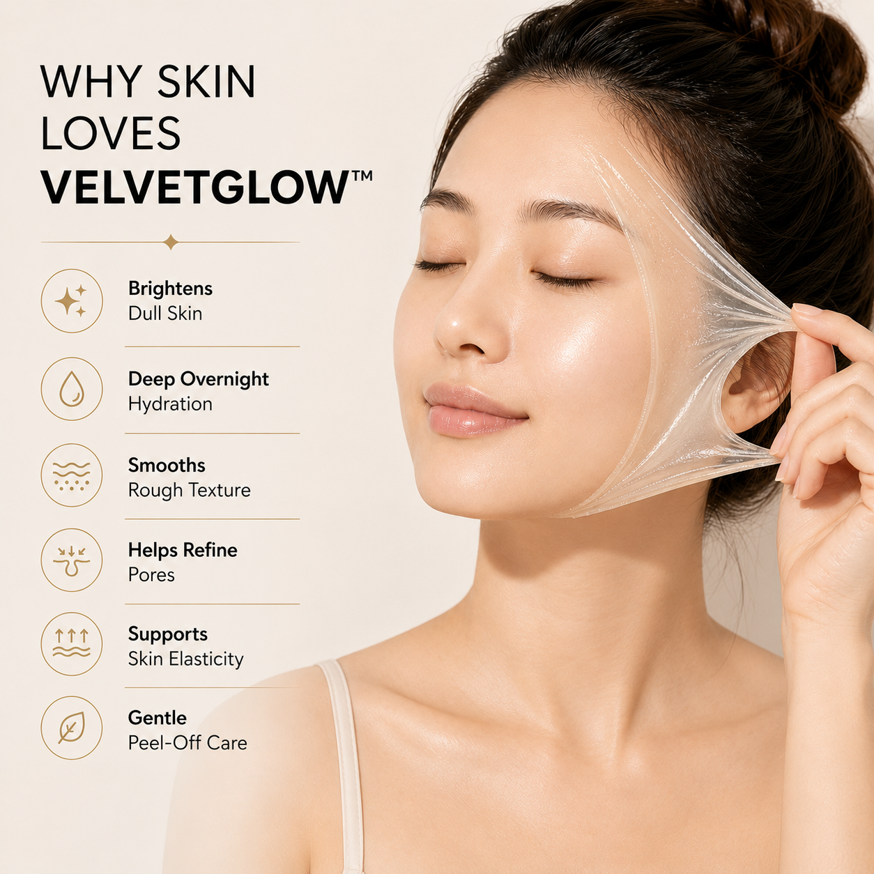 VelvetGlow™ – Premium Glass Skin Peel-Off Mask